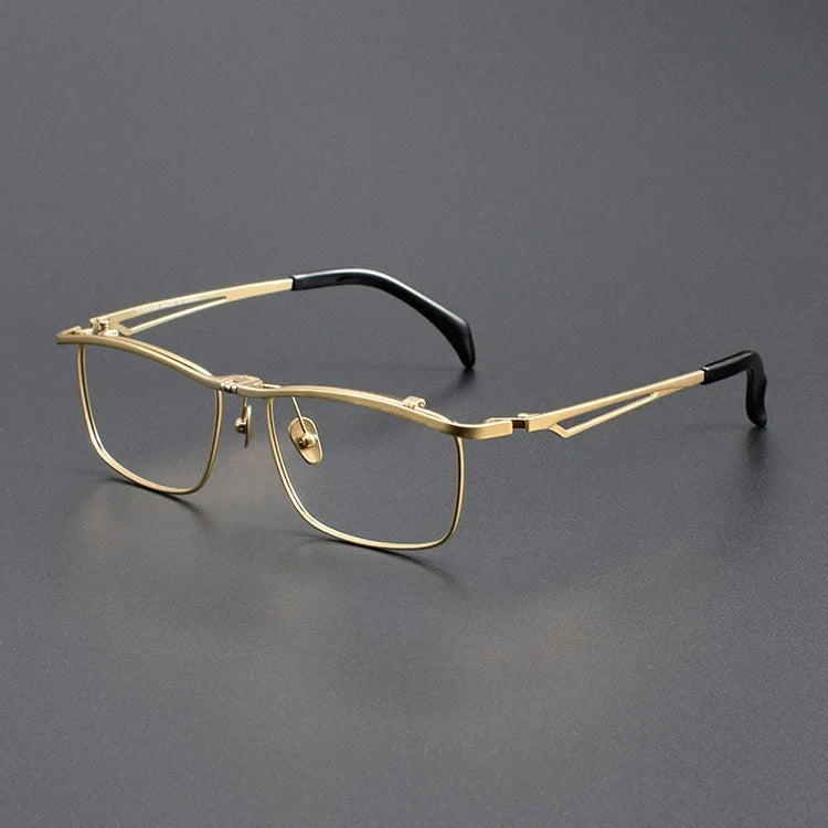 180° Flip-Up Titanium Eyeglass Frame for Reading