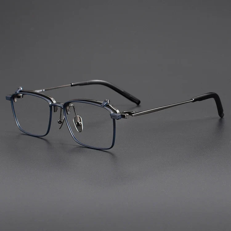 S401T Titanium Flip-Up Square Eyeglasses