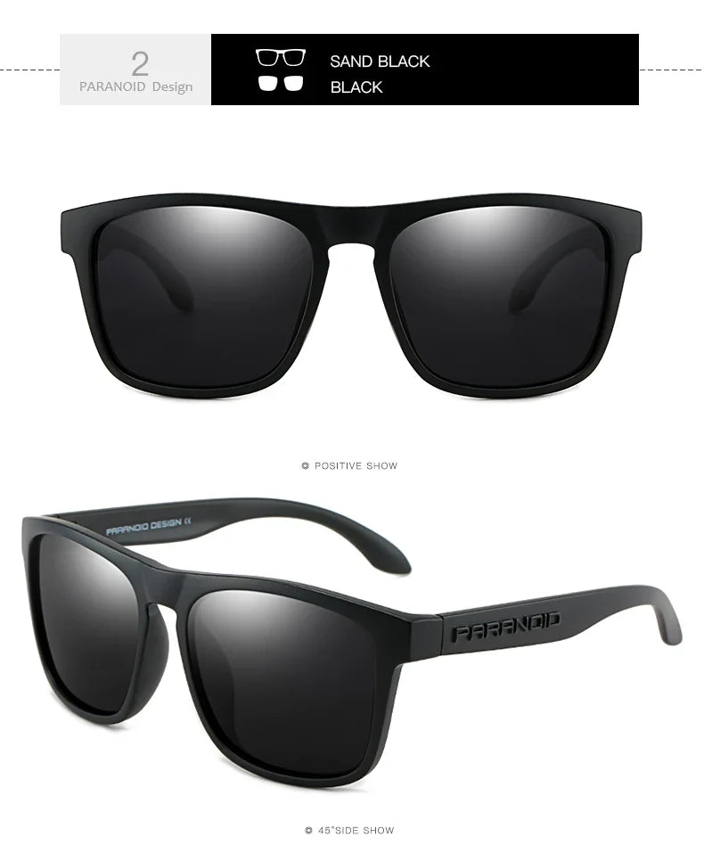 PARANOID Square Polarized Sports Sunglasses