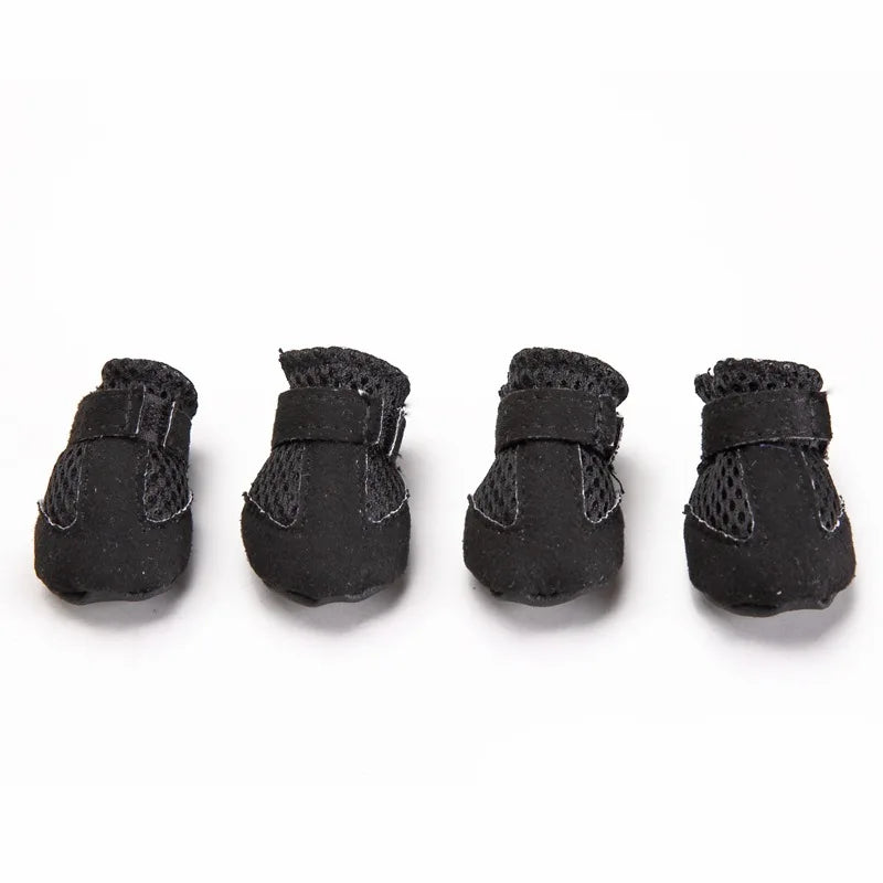Breathable Canvas Dog Boots-Non-Slip Soft Sole & Adjustable