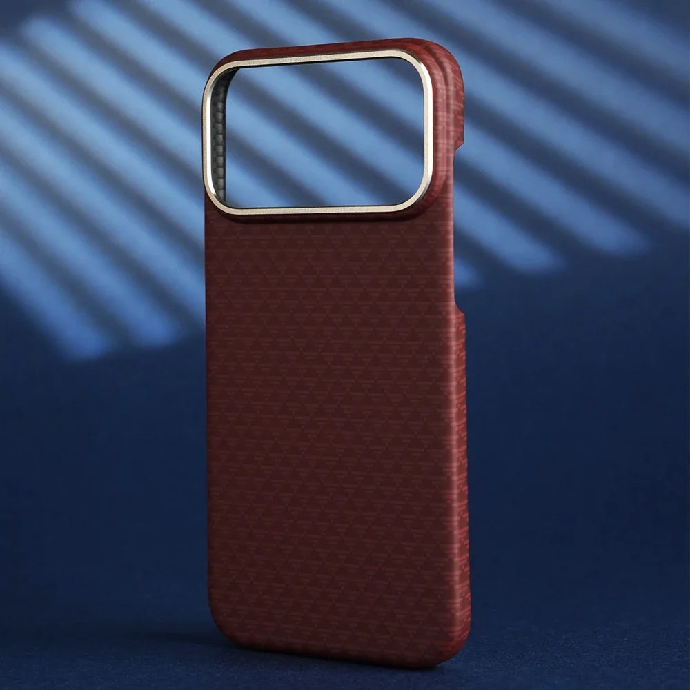 VAWI B343 Triangular Carbon Fiber Magnetic Phone case for iPhone 17