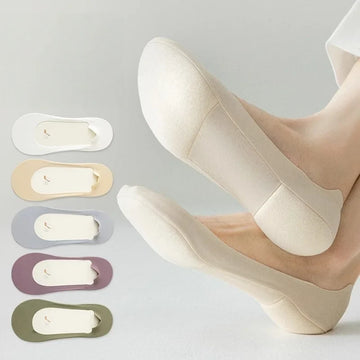 Non Slip Seamless No Show Socks Cushion Sole Sweat