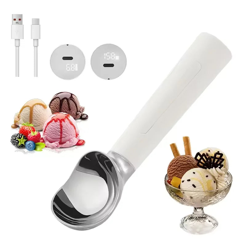 Rechargeable Electric Ice Cream Scooper Heated Self-Warming