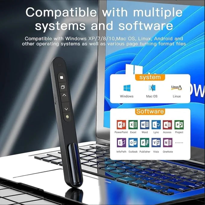 QUI Presenter PPT PowerPoint Clicker RF 2.4GHz USB Presentation