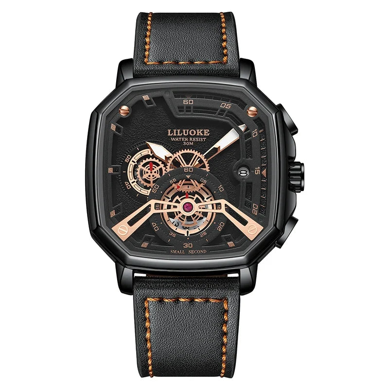 LILUOKE Man Watch Quartz Movement Waterproof Watches for Man Summer Watch Rejos Classic Model