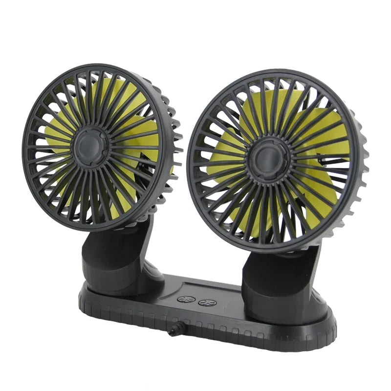 Dual Head Car Cooling Fan USB Adjustable