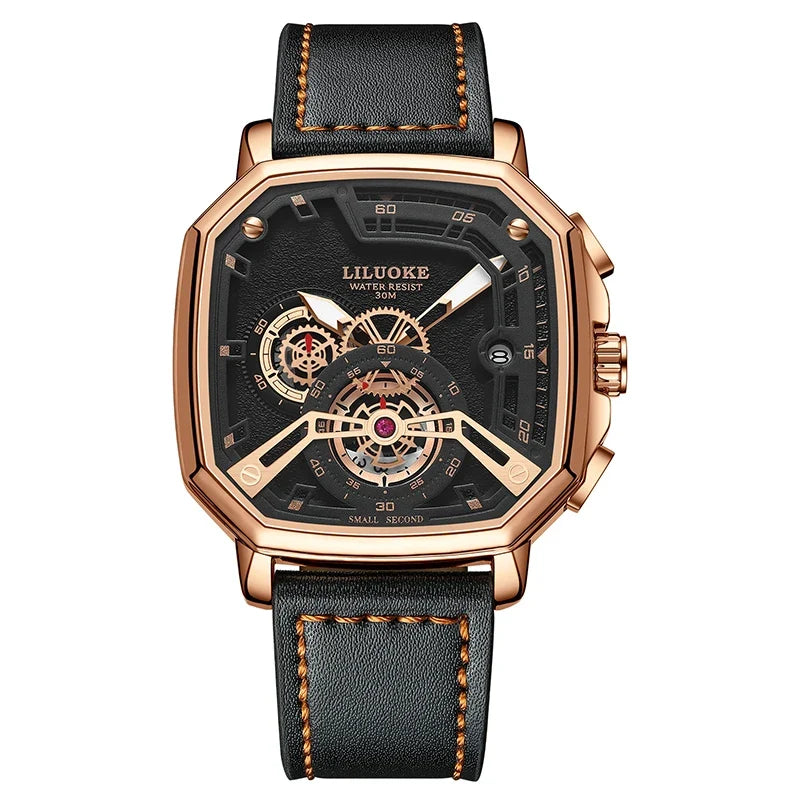 LILUOKE Man Watch Quartz Movement Waterproof Watches for Man Summer Watch Rejos Classic Model