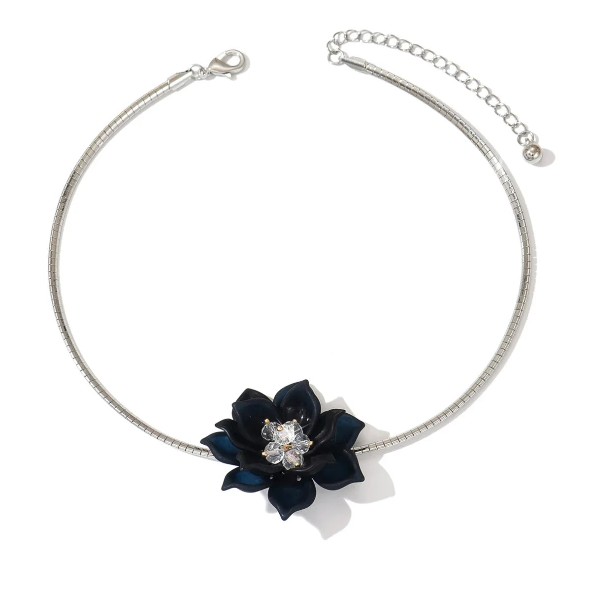Elegant Alloy Flower Necklace for Special Occasions
