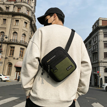 Men's Minimalist Chest Waterproof Outdoor Backpack Geometric Bag